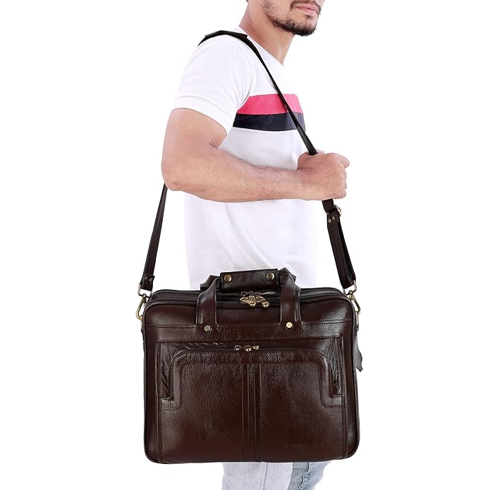 Leather Office Bag - Time Machine