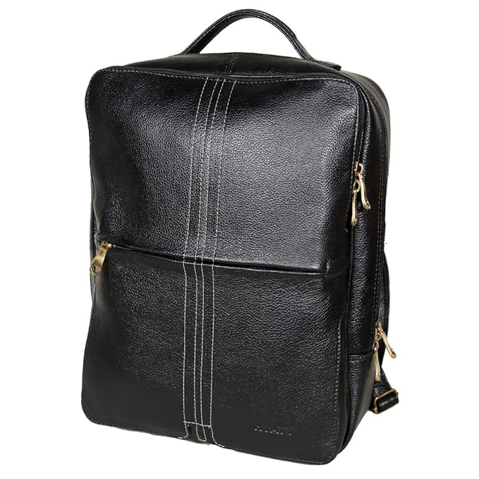 Leather Laptop Backpack - Four Line
