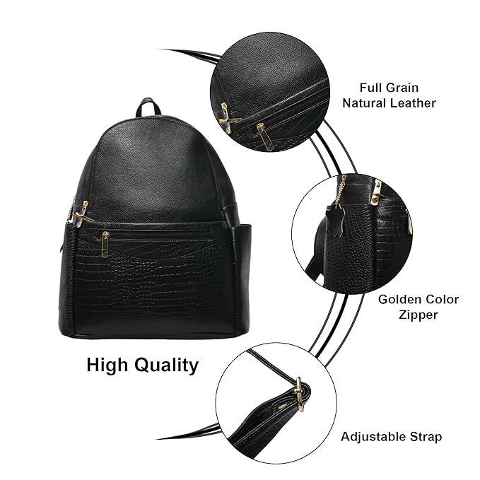 Leather Laptop Backpack - Convertible