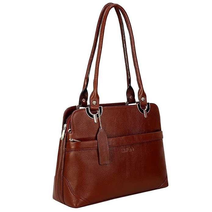 Leather Shoulder Bag - Elegant
