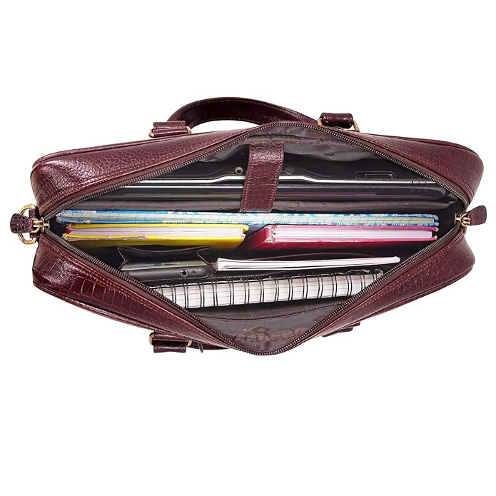 Leather Laptop Bag - Timber Line