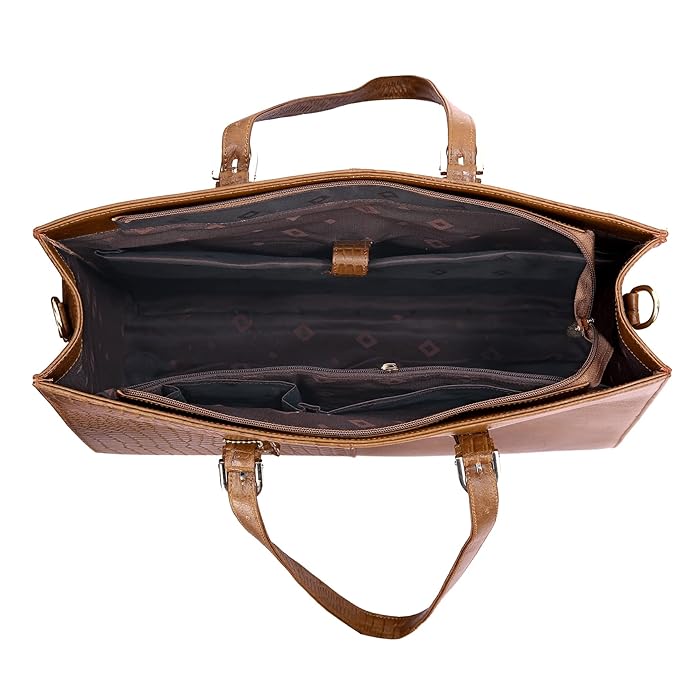 Leather Laptop Tote Bag - Modern Maven