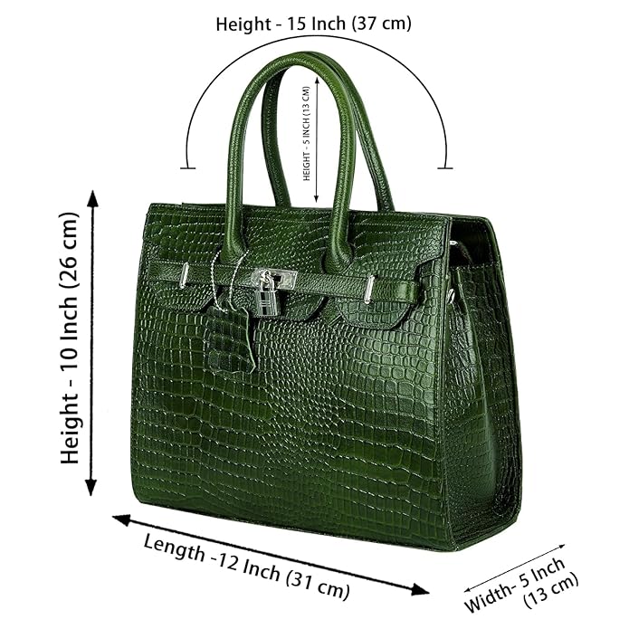 Croco Leather Handbag - The Harmass