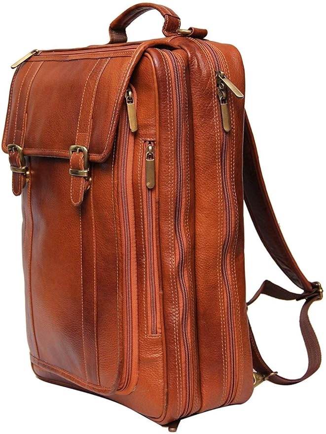 Leather Laptop Backpack Cum Office Bag - Convertible