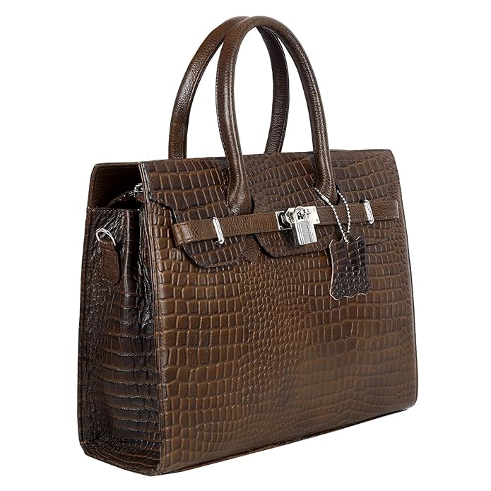 Croco Leather Handbag - The Harmass