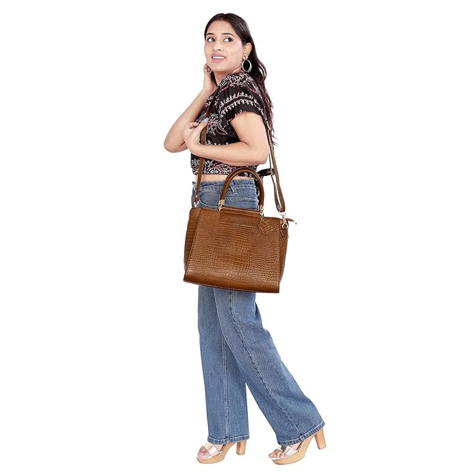 Croco Leather Handbag - MULBERRY