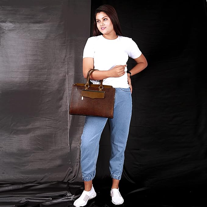 Croco Leather Handbag - PRADA