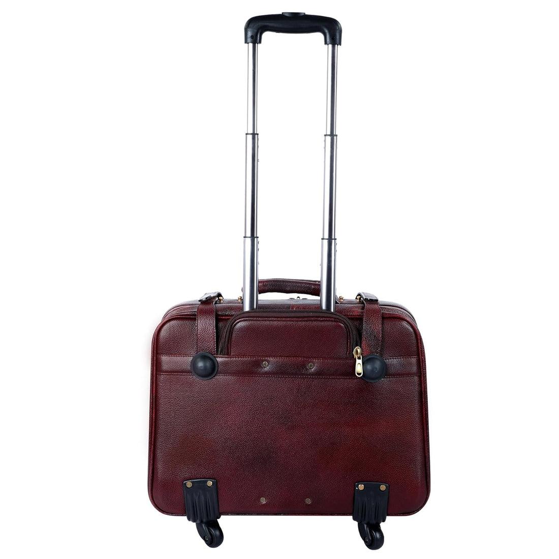 Leather Laptop Roller Trolley - The Overnighter