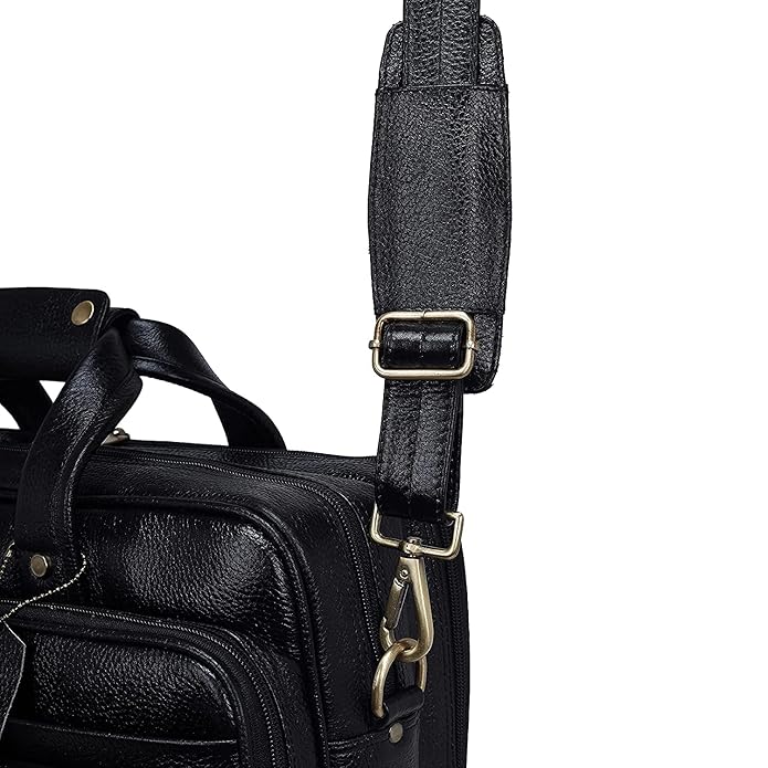 Leather Laptop Briefcase - Time Traveller