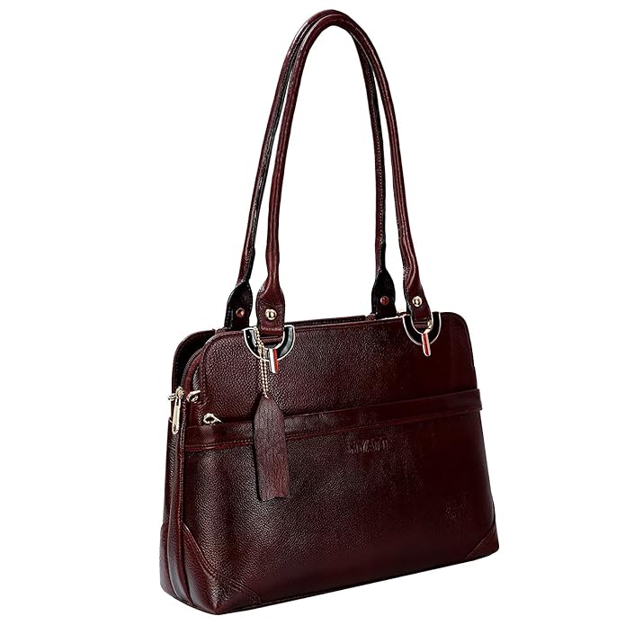 Leather Shoulder Bag - Elegant