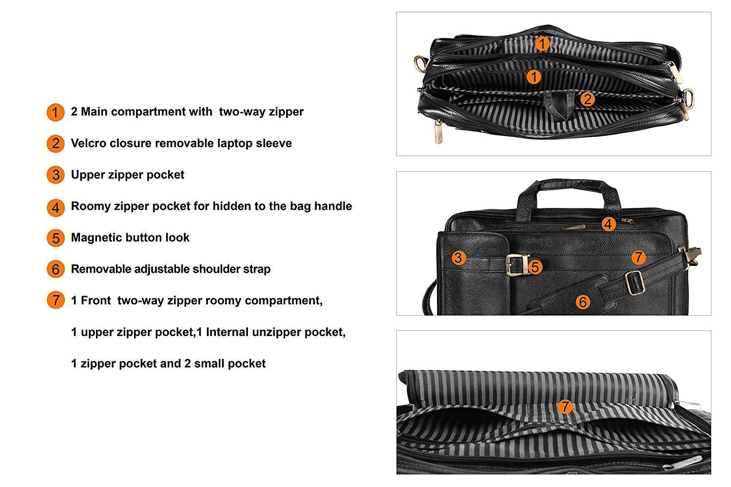 Leather Laptop Backpack Cum Office Bag - Convertible