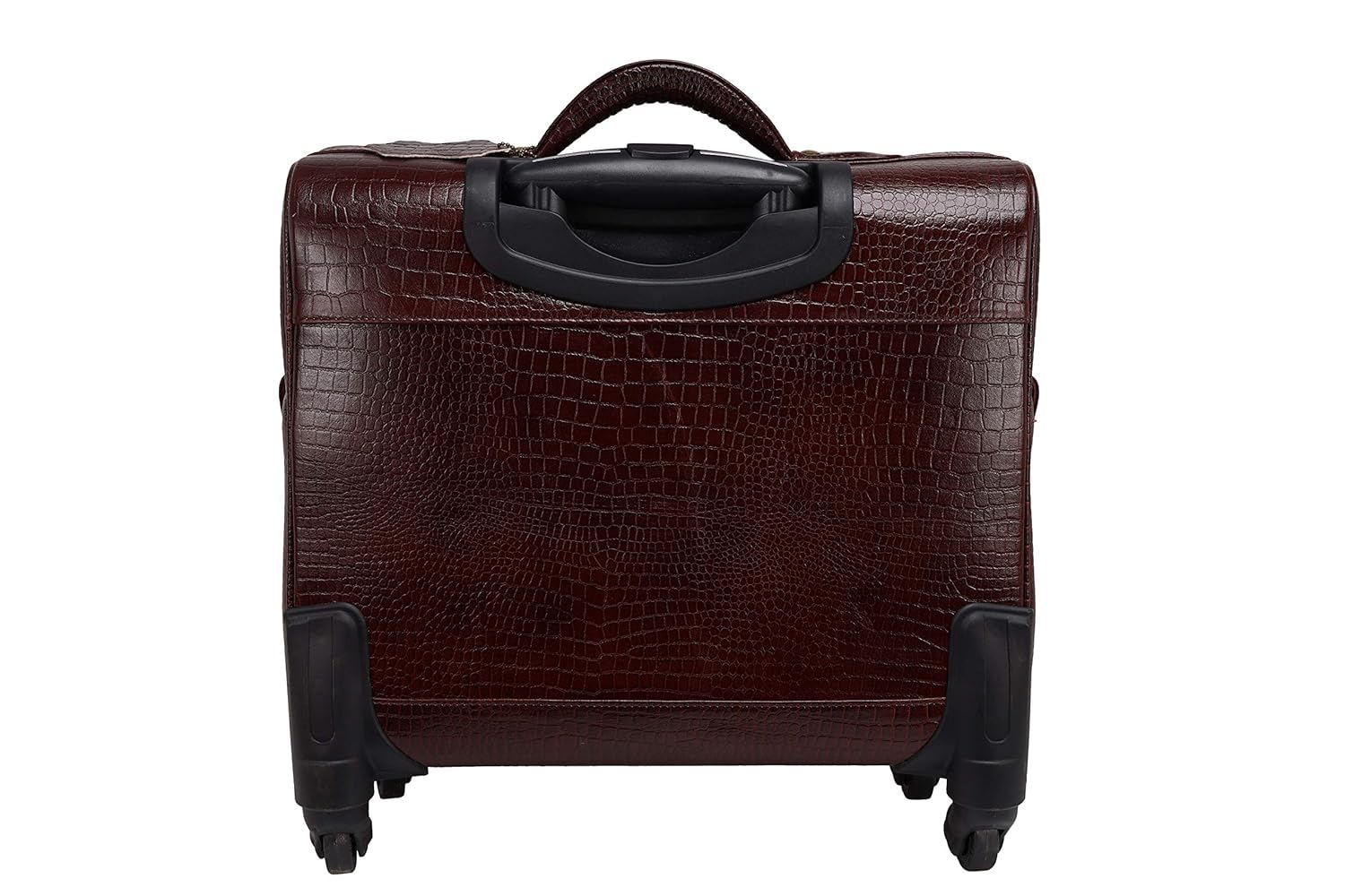 Leather Laptop Roller Trolley - The Ridgeway
