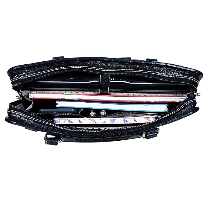 Leather Laptop Bag - Slim Basket