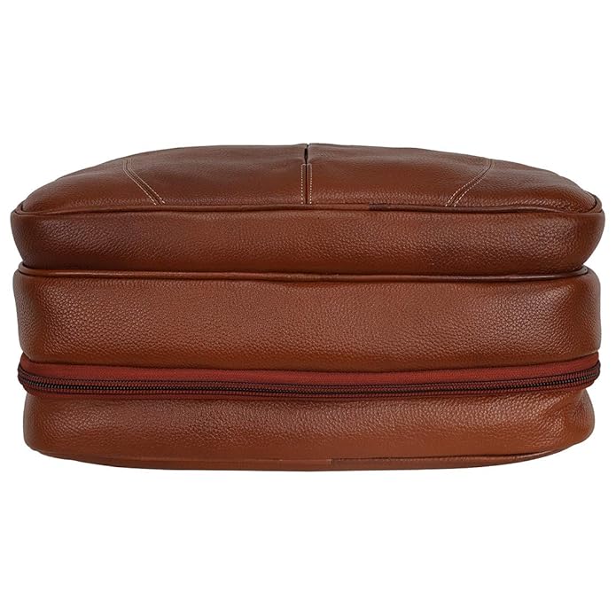 Leather Expandable Bag - Stitch Line