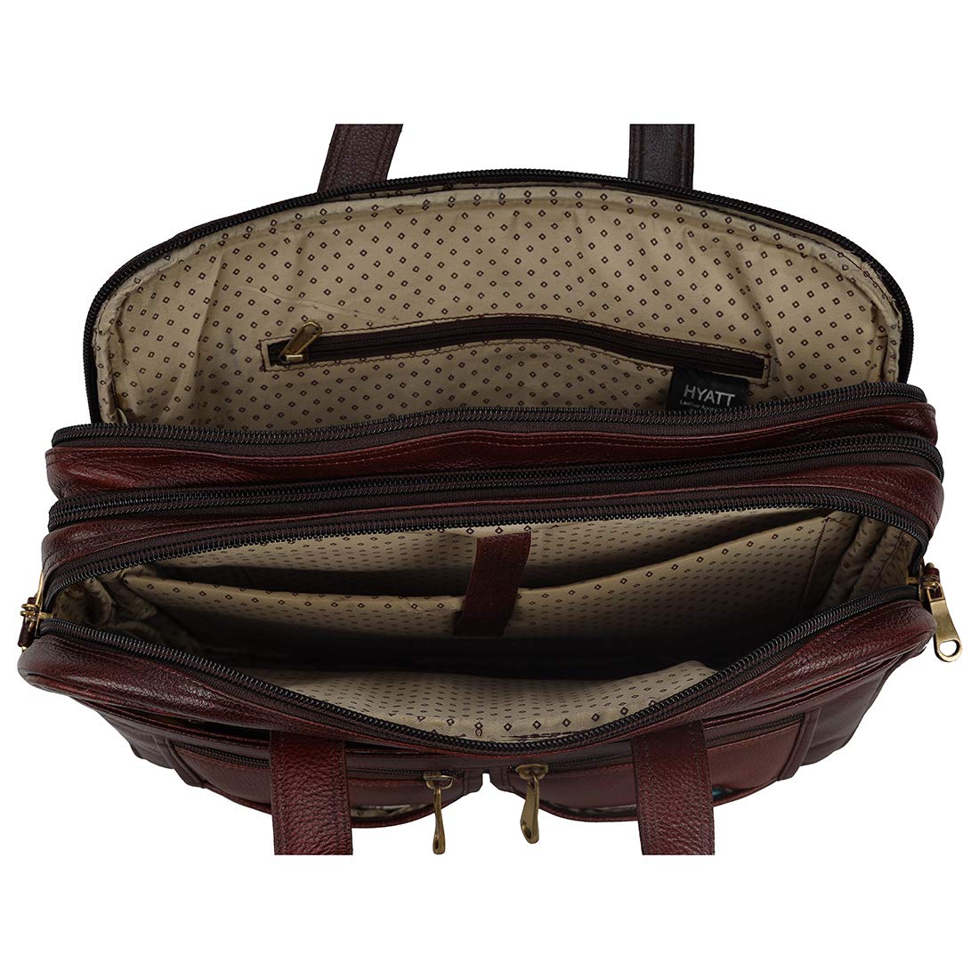 HAYAT Leather Accessories 24 litres Full Expandable Leather Laptop Office