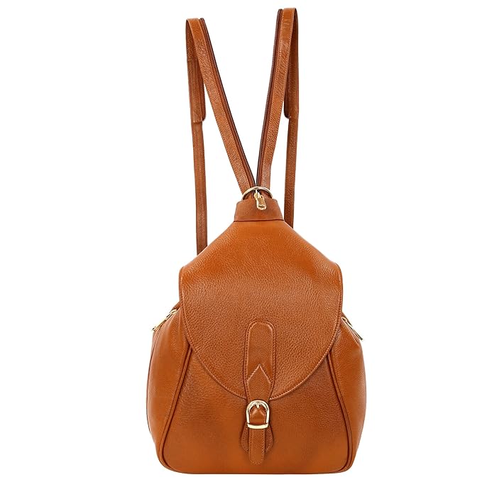 Women's Leather Backpack - 2 in 1