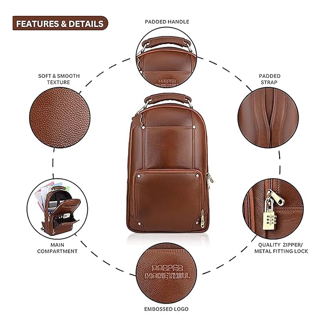 Leather Laptop Backpack - The Awakening