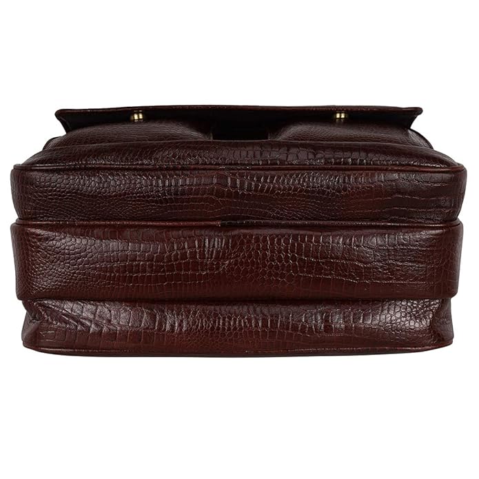 Leather Laptop Briefcase - Time Traveller