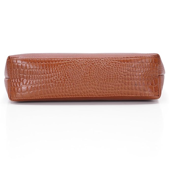 Leather Sling Bag for Women - Zip Top