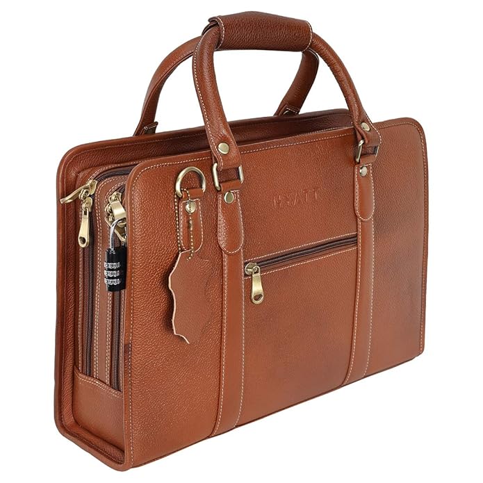 Leather Laptop Briefcase - New Basket