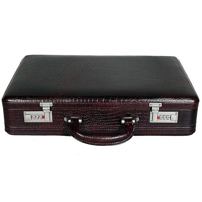 Leather Expandable Attache - 3