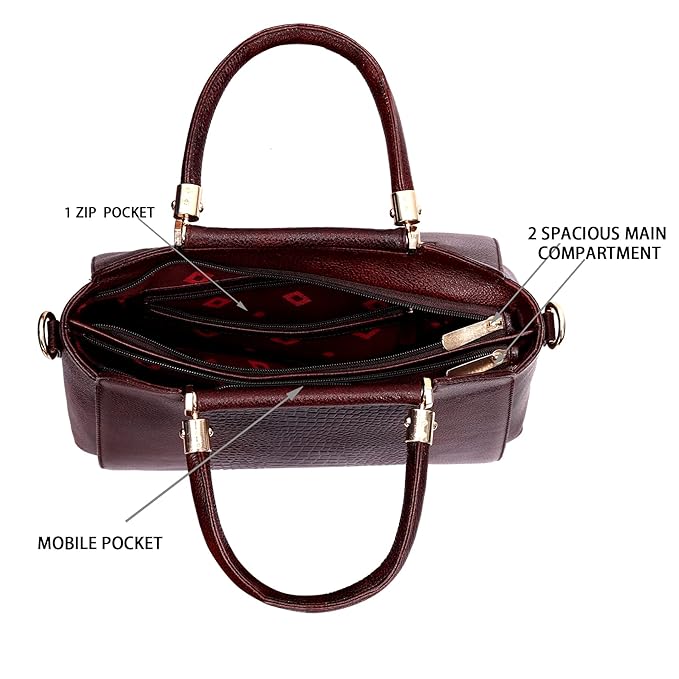 Leather Satchel Handbag - Zik Zak