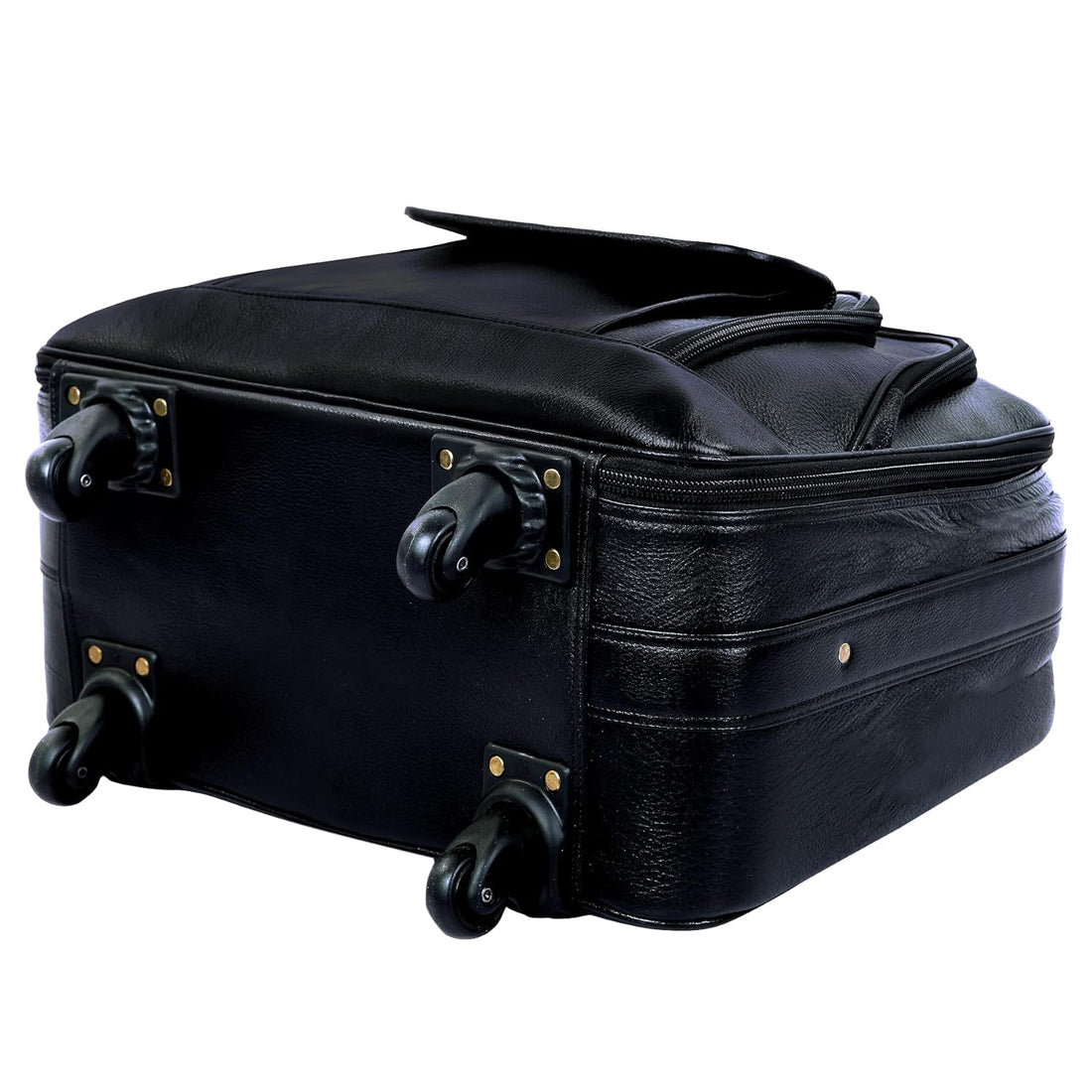 Leather Laptop Roller Trolley - The Overnighter