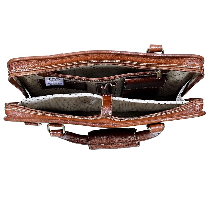 Leather Laptop Bag - Slim Basket