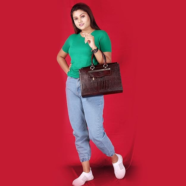 Croco Leather Handbag - PRADA