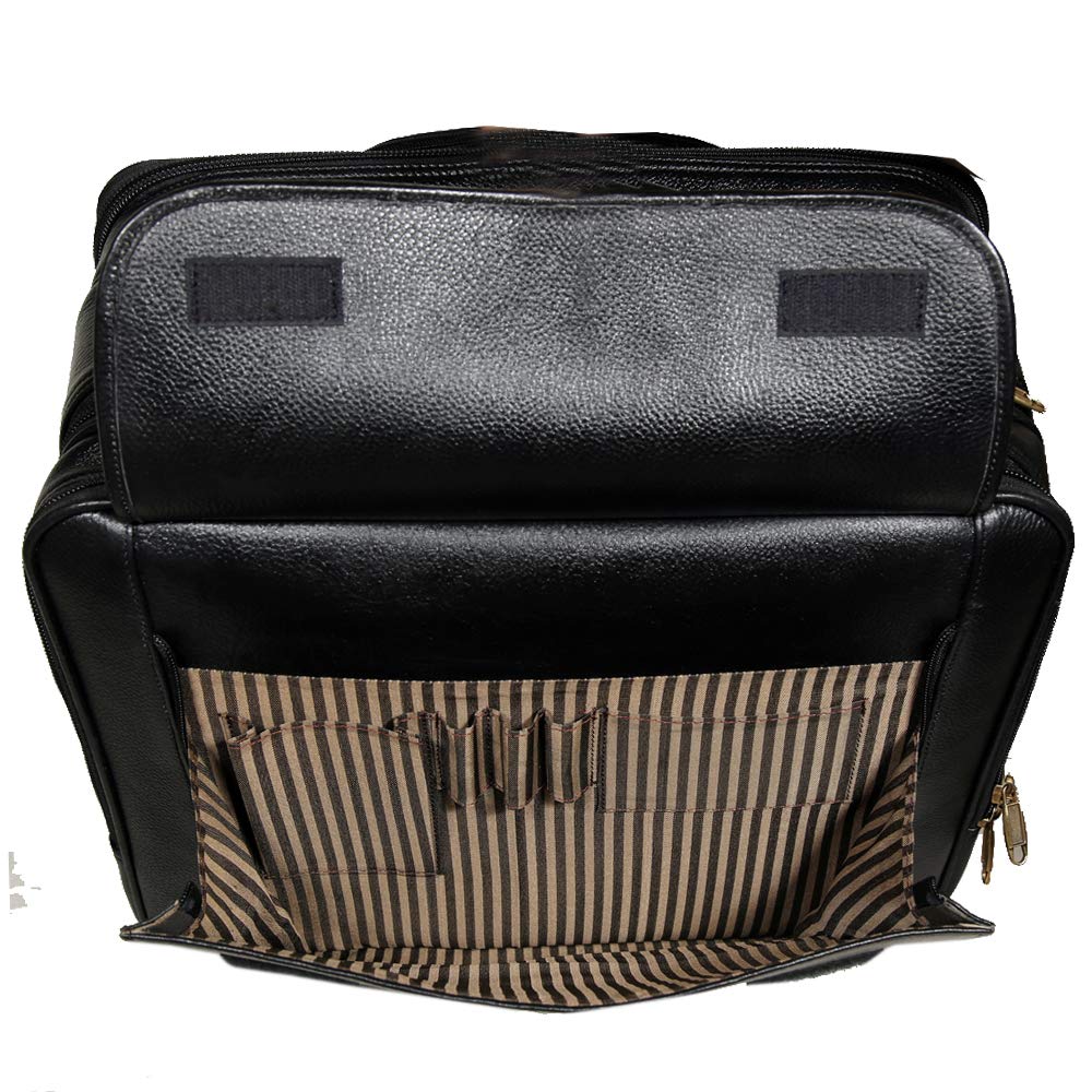 Leather Laptop Roller Trolley - Dual Roller