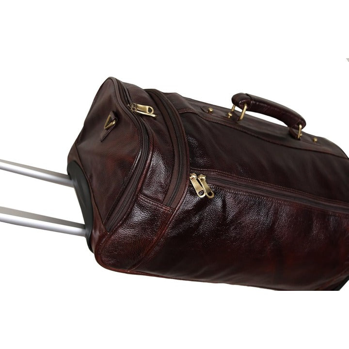 Leather Duffel Trolley - The Weekender