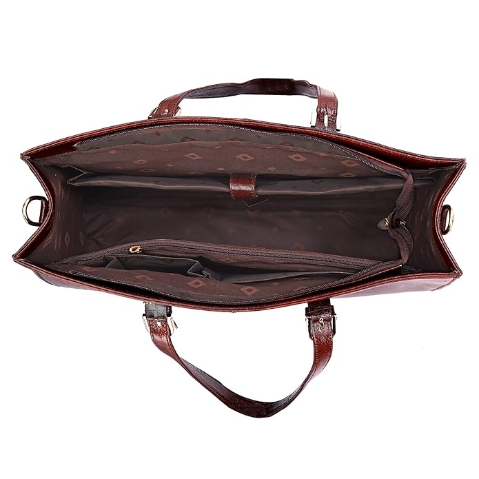 Leather Laptop Tote Bag - Modern Maven