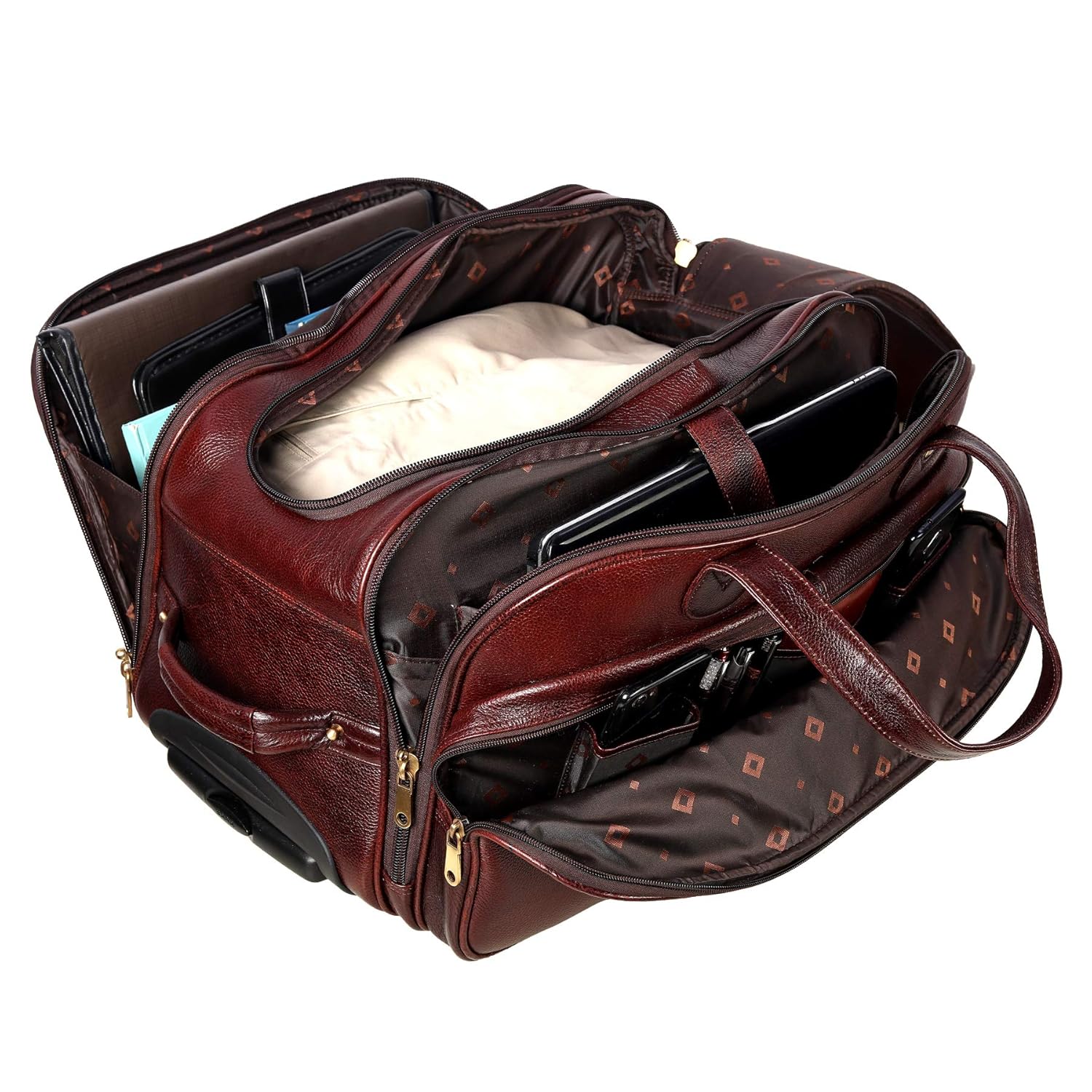 Leather Duffel Trolley - The Swift