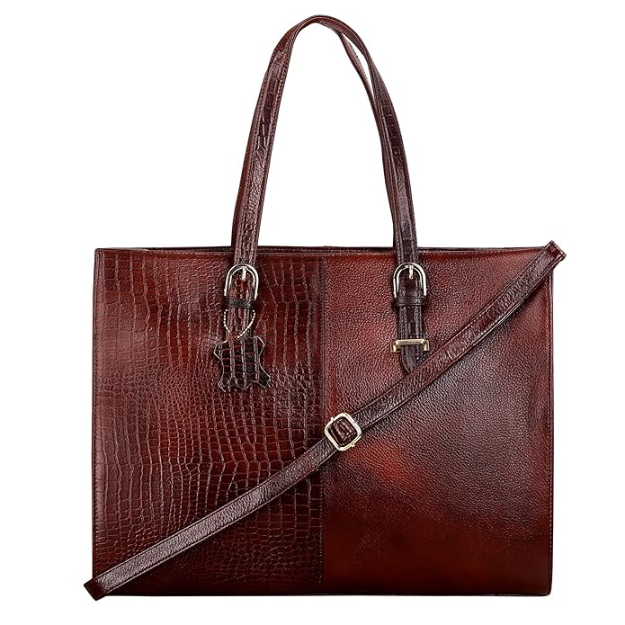 Leather Laptop Tote Bag - Modern Maven