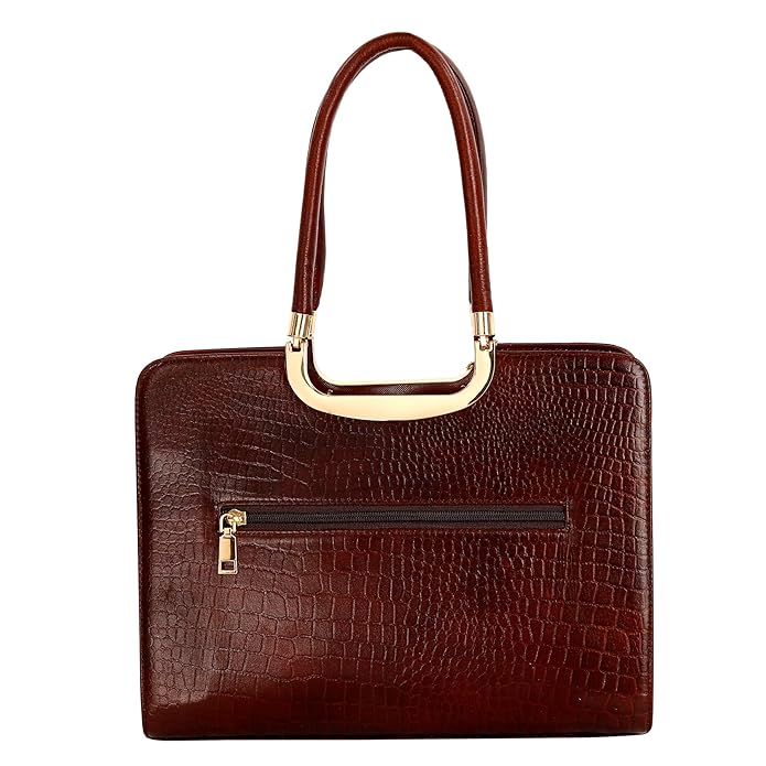 Croco Leather Handbag - The Milano