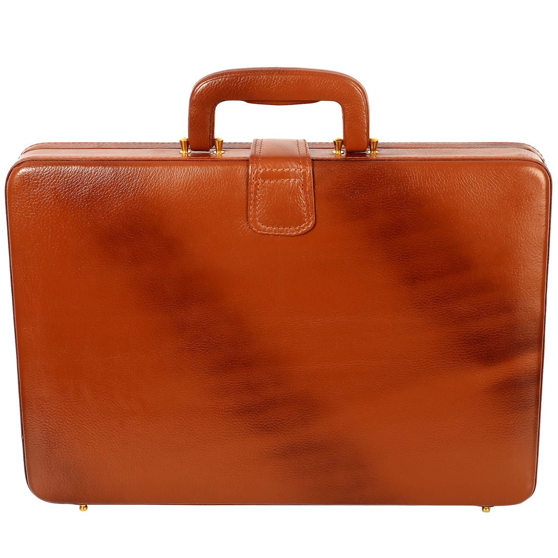 HAYAT Leather Accessories Natural Leather Briefcase for Men 24 litres Capacity Dimension-L-17 X H-12 X W-2.5 Inch Weight-1.4 KG