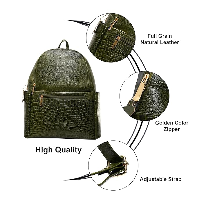 Leather Laptop Backpack - Convertible