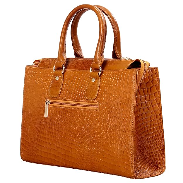 Croco Leather Handbag - PRADA