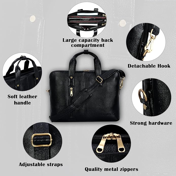 Leather Messenger Bag - ESBEDA