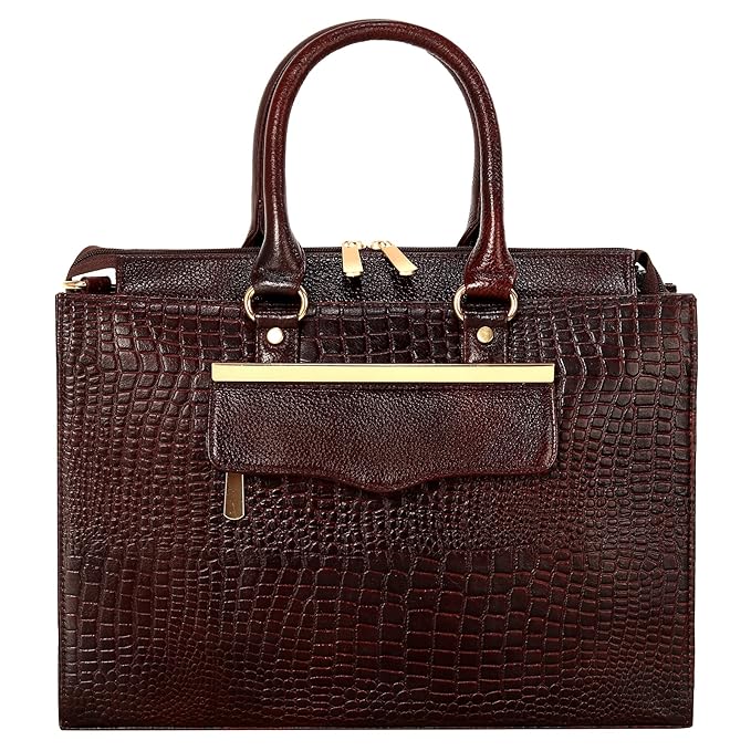 Croco Leather Handbag - PRADA