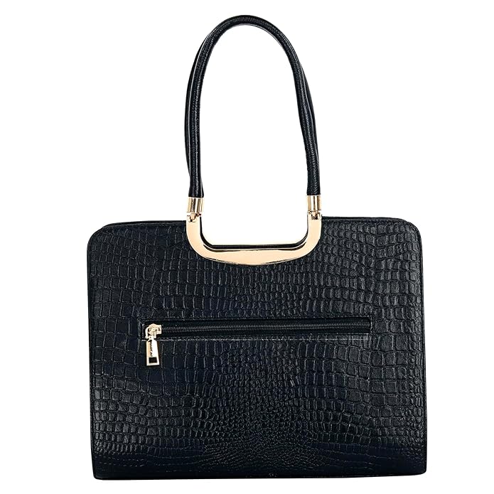 Croco Leather Handbag - The Milano