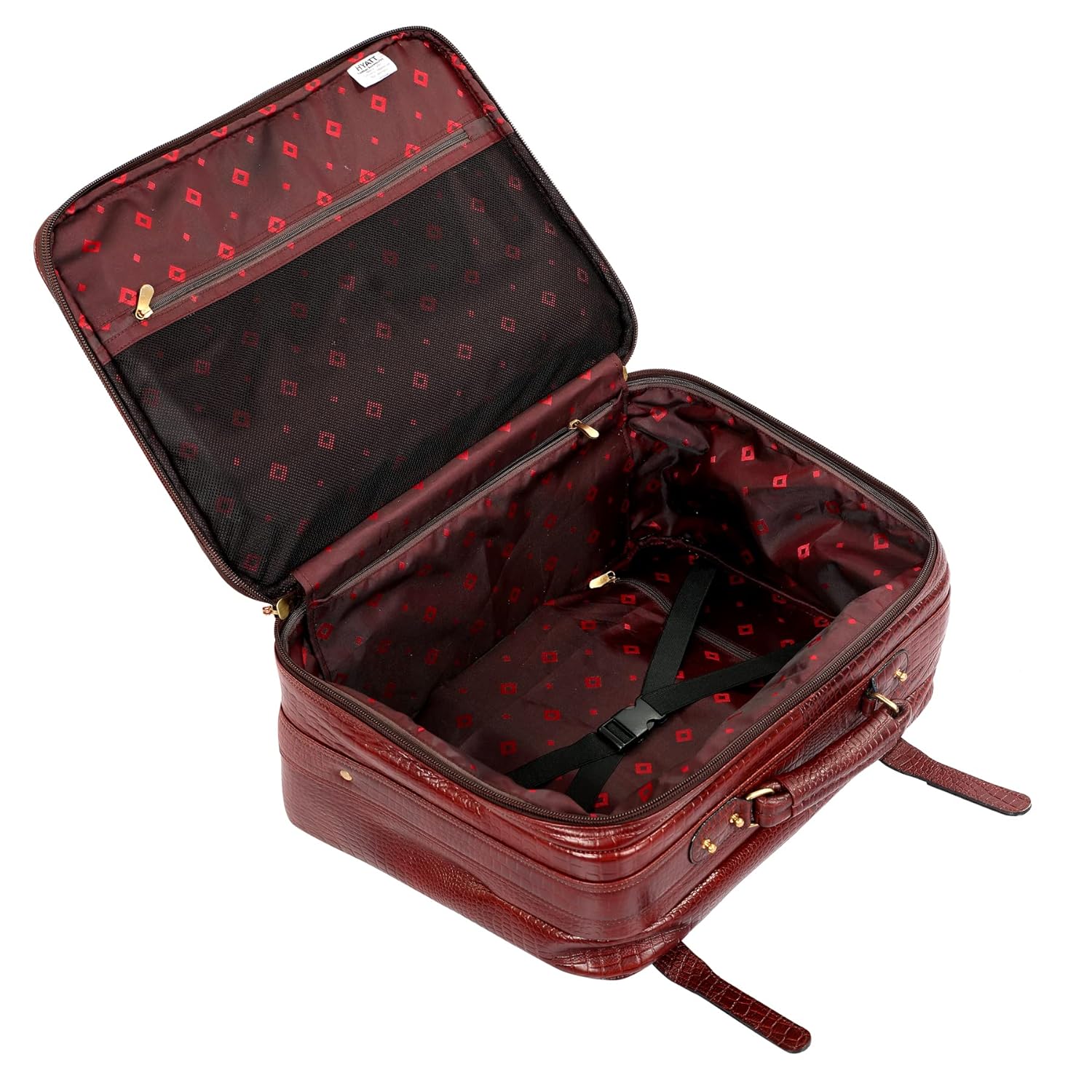 Leather Laptop Roller Trolley - The Overnighter