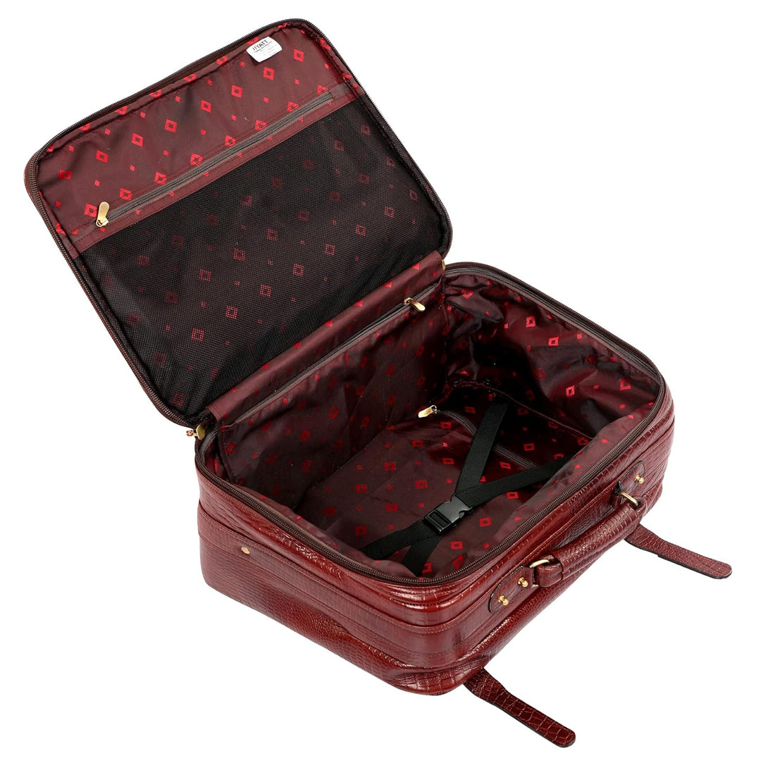 Leather Laptop Roller Trolley - The Overnighter