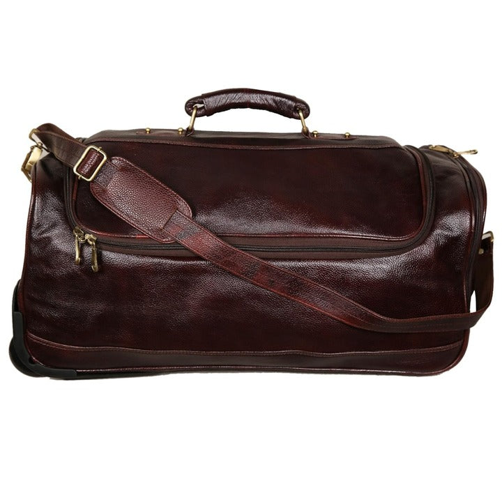 Leather Duffel Trolley - The Weekender