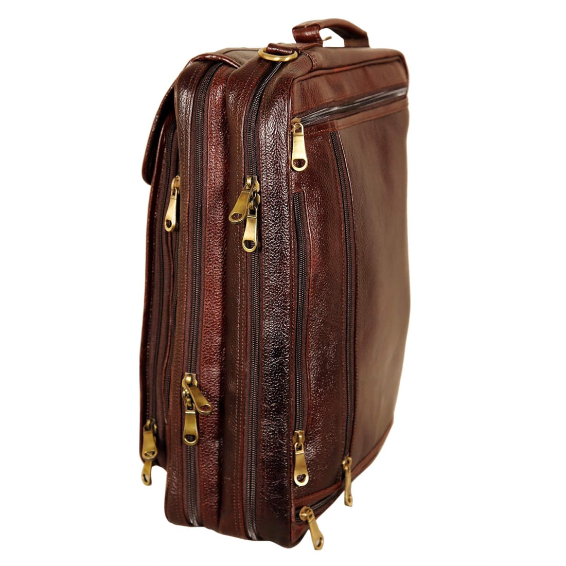 Leather Laptop Backpack Cum Office Bag - Convertible