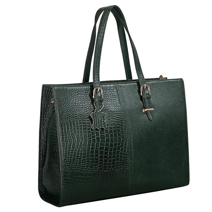 Leather Laptop Tote Bag - Modern Maven