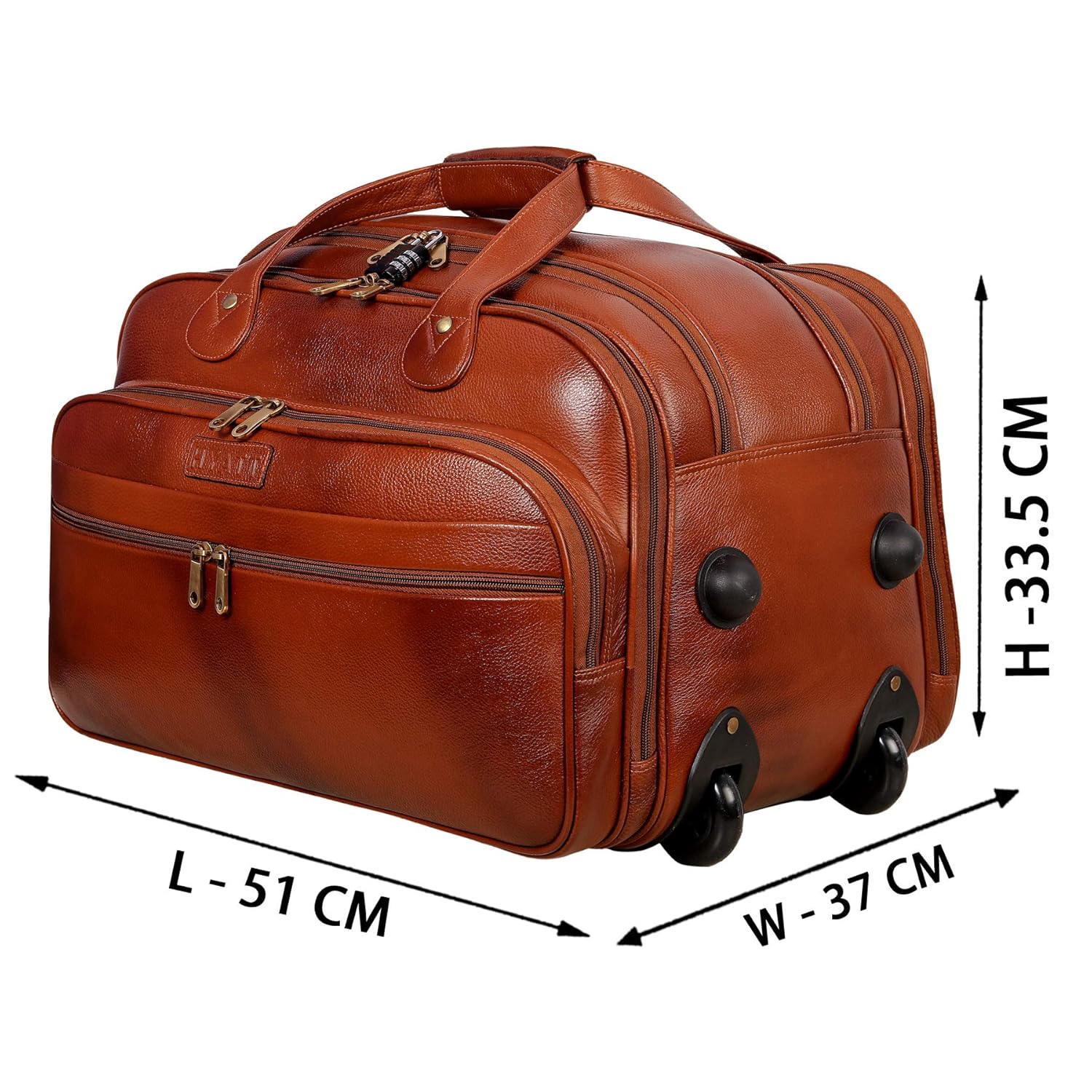 Leather Duffel Trolley - The Swift