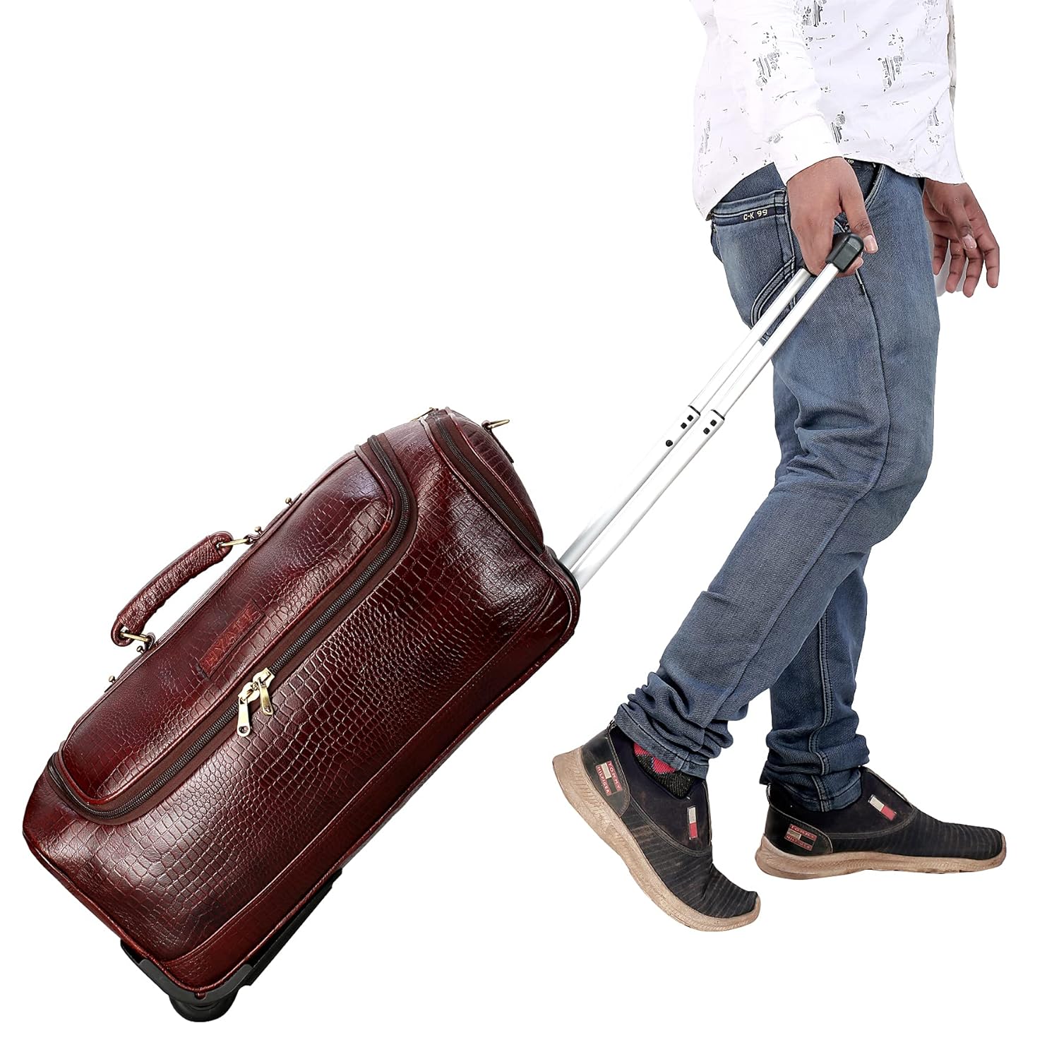 Leather Duffel Trolley - The Weekender