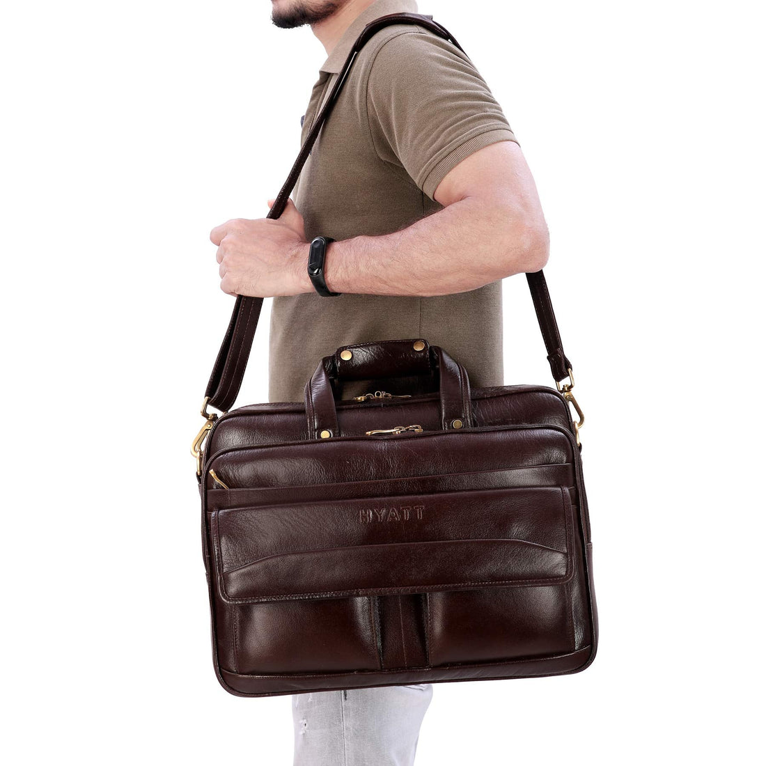 16 Inch Men's Leather Briefcase Bags