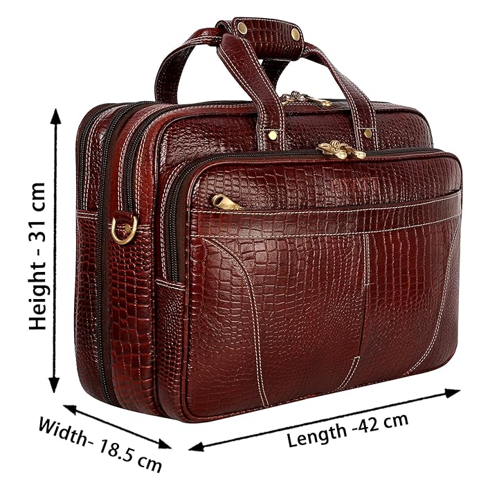 Leather Expandable Bag - Stitch Line
